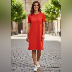 NWT large Athleta Essential Tee Dress in Red